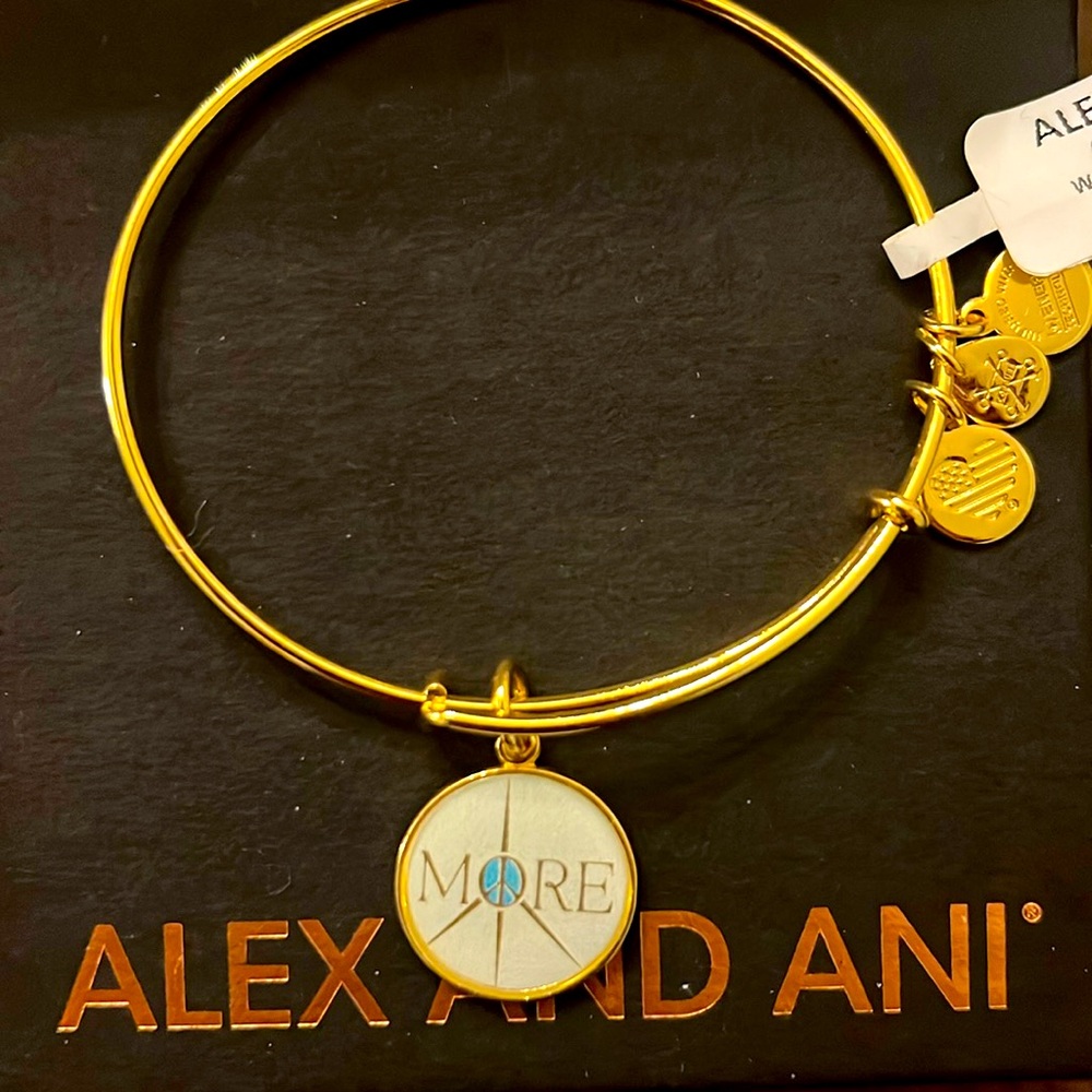 Alex and Ani Words are Powerful More Peace Bracelet NWOT